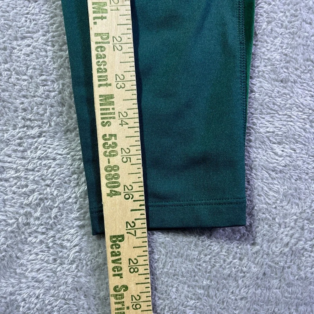 PINK Active Leggings Women's M Medium Green‎ Velvet Side Stripe Athleisure Gym